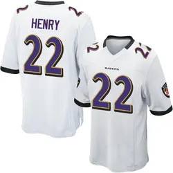 Nike Derrick Henry Baltimore Ravens Men's Game White Jersey