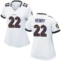 Nike Derrick Henry Baltimore Ravens Women's Game White Jersey