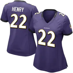 Nike Derrick Henry Baltimore Ravens Women's Limited Purple Team Color Vapor Untouchable Jersey