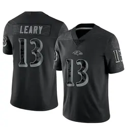 Nike Devin Leary Baltimore Ravens Men's Limited Black Reflective Jersey