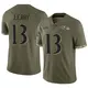 Nike Devin Leary Baltimore Ravens Men's Limited Olive 2022 Salute To Service Jersey