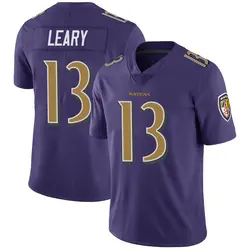 Nike Devin Leary Baltimore Ravens Men's Limited Purple Color Rush Vapor Untouchable Jersey