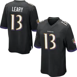 Nike Devin Leary Baltimore Ravens Youth Game Black Jersey
