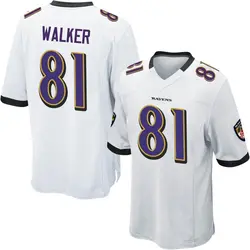 Nike Devontez Walker Baltimore Ravens Men's Game White Jersey
