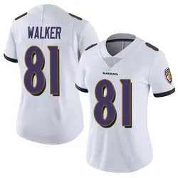 Nike Devontez Walker Baltimore Ravens Women's Limited White Vapor Untouchable Jersey