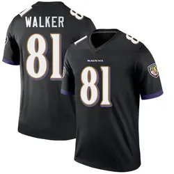 Nike Devontez Walker Baltimore Ravens Youth Legend Black Jersey