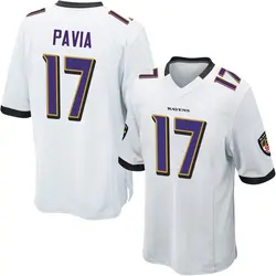 Nike Diego Pavia Baltimore Ravens Men's Game White Jersey
