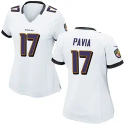 Nike Diego Pavia Baltimore Ravens Women's Game White Jersey