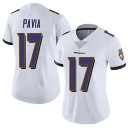 Nike Diego Pavia Baltimore Ravens Women's Limited White Vapor Untouchable Jersey