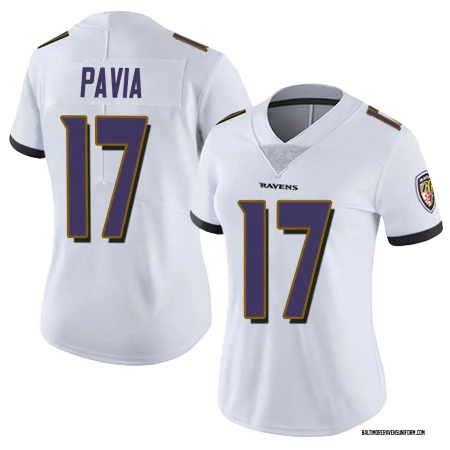 Nike Diego Pavia Baltimore Ravens Women's Limited White Vapor Untouchable Jersey