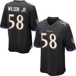 Nike Dion Wilson Jr. Baltimore Ravens Men's Game Black Jersey