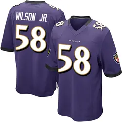 Nike Dion Wilson Jr. Baltimore Ravens Men's Game Purple Team Color Jersey