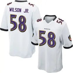 Nike Dion Wilson Jr. Baltimore Ravens Men's Game White Jersey
