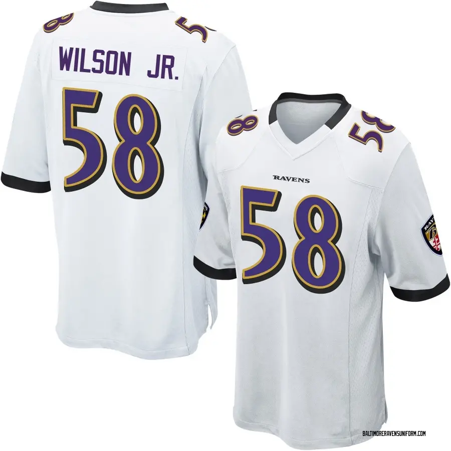 Nike Dion Wilson Jr. Baltimore Ravens Men's Game White Jersey