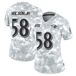 Nike Dion Wilson Jr. Baltimore Ravens Women's Limited Arctic Camo 2024 Salute to Service Jersey