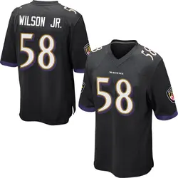 Nike Dion Wilson Jr. Baltimore Ravens Youth Game Black Jersey