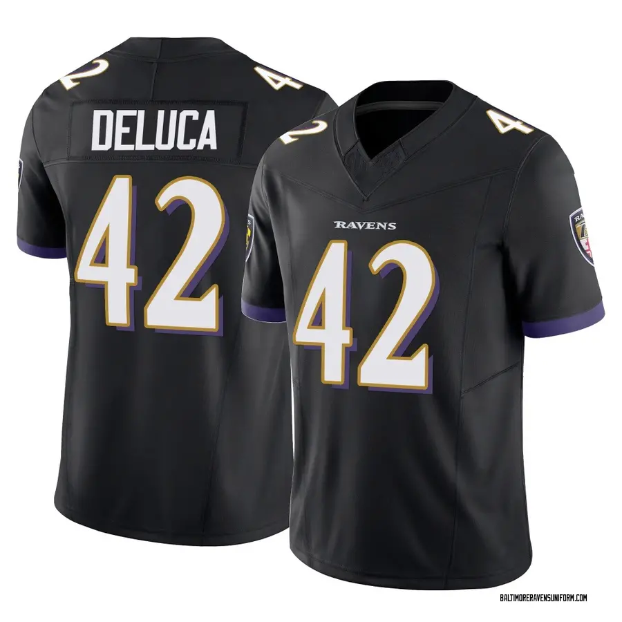 Nike Dominic DeLuca Baltimore Ravens Men's Limited Black Vapor F.U.S.E. Jersey