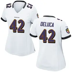 Nike Dominic DeLuca Baltimore Ravens Women's Game White Jersey
