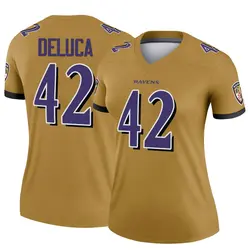 Nike Dominic DeLuca Baltimore Ravens Women's Legend Gold Inverted Jersey