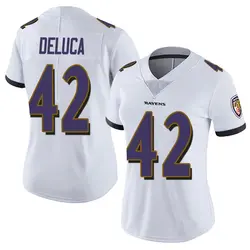 Nike Dominic DeLuca Baltimore Ravens Women's Limited White Vapor Untouchable Jersey