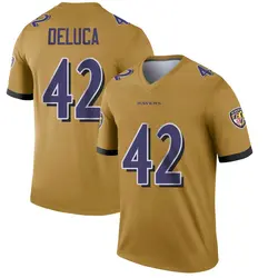 Nike Dominic DeLuca Baltimore Ravens Youth Legend Gold Inverted Jersey