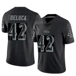 Nike Dominic DeLuca Baltimore Ravens Youth Limited Black Reflective Jersey