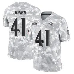 Nike Dre'Mont Jones Baltimore Ravens Men's Limited Arctic Camo 2024 Salute to Service Jersey