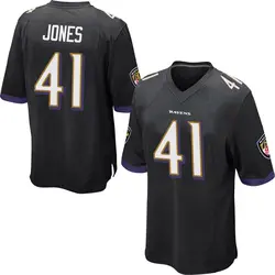 Nike Dre'Mont Jones Baltimore Ravens Youth Game Black Jersey