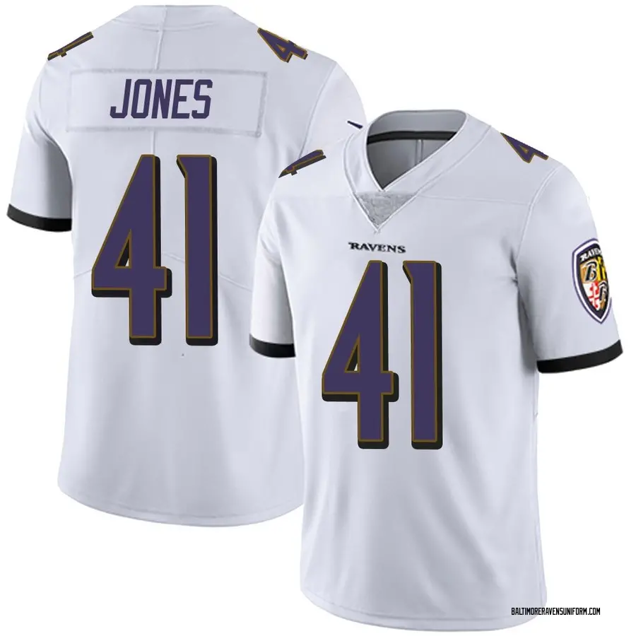 Nike Dre'Mont Jones Baltimore Ravens Youth Limited White Vapor Untouchable Jersey