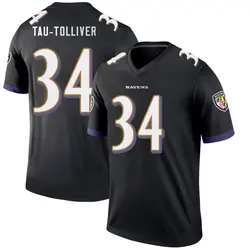 Nike Elijah Tau-Tolliver Baltimore Ravens Youth Legend Black Jersey