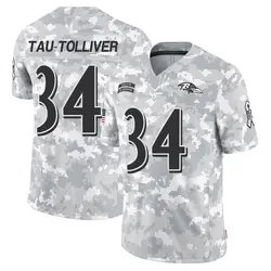 Nike Elijah Tau-Tolliver Baltimore Ravens Youth Limited Arctic Camo 2024 Salute to Service Jersey