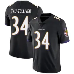Nike Elijah Tau-Tolliver Baltimore Ravens Youth Limited Black Alternate Vapor Untouchable Jersey