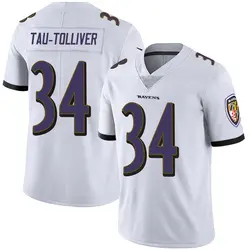 Nike Elijah Tau-Tolliver Baltimore Ravens Youth Limited White Vapor Untouchable Jersey