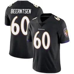 Nike Evan Beerntsen Baltimore Ravens Men's Limited Black Alternate Vapor Untouchable Jersey