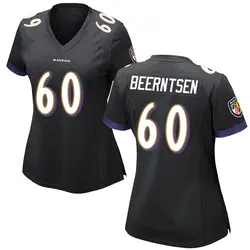 Nike Evan Beerntsen Baltimore Ravens Women's Game Black Jersey