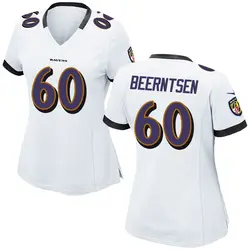 Nike Evan Beerntsen Baltimore Ravens Women's Game White Jersey