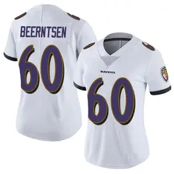 Nike Evan Beerntsen Baltimore Ravens Women's Limited White Vapor Untouchable Jersey