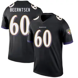 Nike Evan Beerntsen Baltimore Ravens Youth Legend Black Jersey