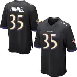 Nike Jacob Hummel Baltimore Ravens Men's Game Black Jersey