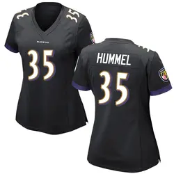 Nike Jacob Hummel Baltimore Ravens Women's Game Black Jersey