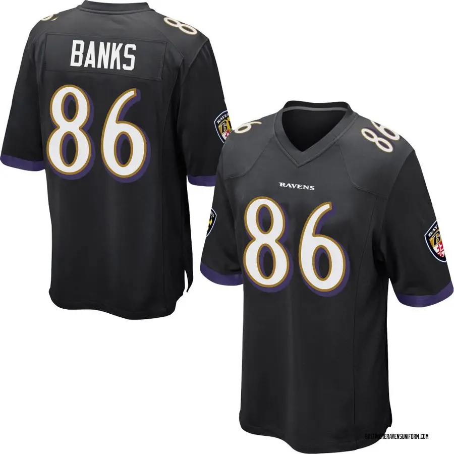 Nike Jahmal Banks Baltimore Ravens Men's Game Black Jersey