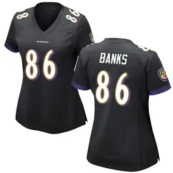 Nike Jahmal Banks Baltimore Ravens Women's Game Black Jersey