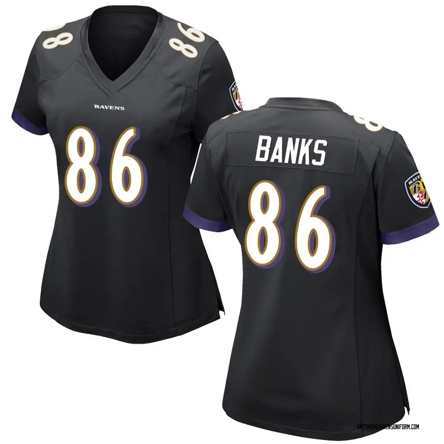 Nike Jahmal Banks Baltimore Ravens Women's Game Black Jersey