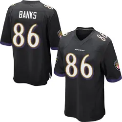 Nike Jahmal Banks Baltimore Ravens Youth Game Black Jersey