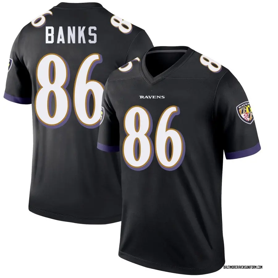 Nike Jahmal Banks Baltimore Ravens Youth Legend Black Jersey