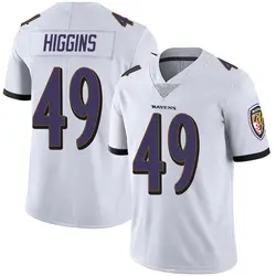 Nike Jay Higgins Baltimore Ravens Men's Limited White Vapor Untouchable Jersey