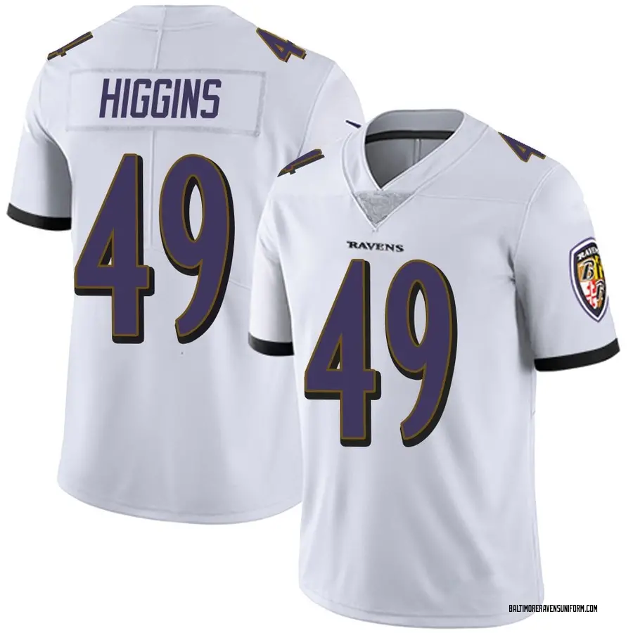 Nike Jay Higgins Baltimore Ravens Men's Limited White Vapor Untouchable Jersey