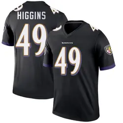 Nike Jay Higgins Baltimore Ravens Youth Legend Black Jersey