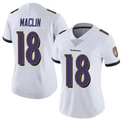 Nike Jeremy Maclin Baltimore Ravens Women's Limited White Vapor Untouchable Jersey