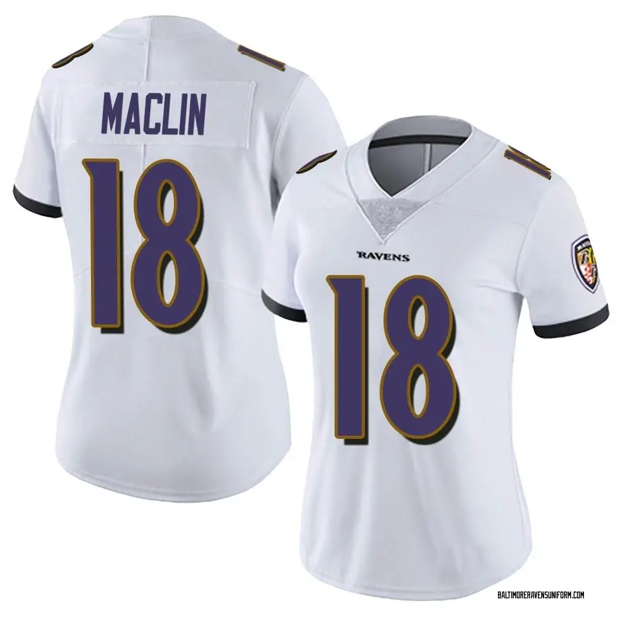 Nike Jeremy Maclin Baltimore Ravens Women's Limited White Vapor Untouchable Jersey